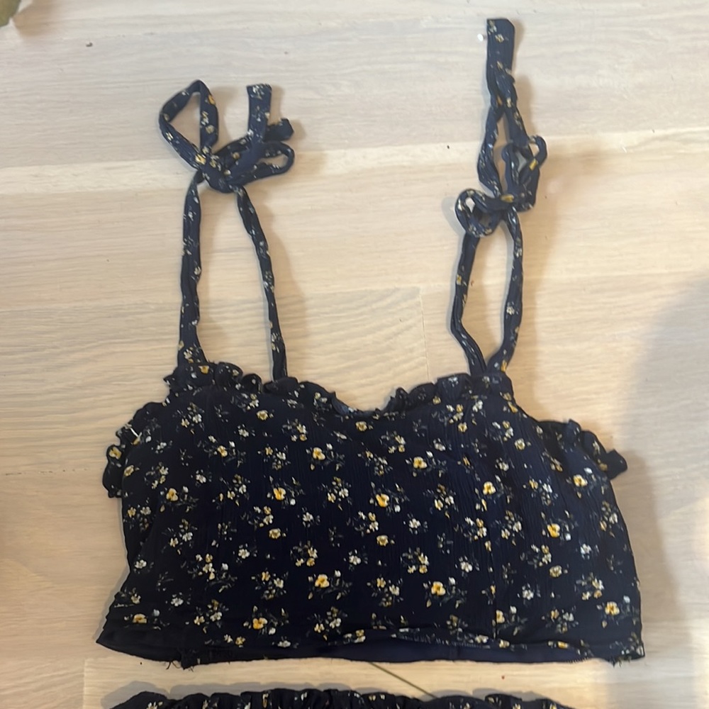 NWNT aqua cropped top to go with matching skirt in previous post.